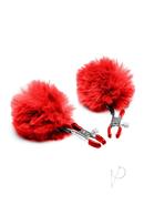 Charmed Pom Pom Nipple Clamps Red(disc)