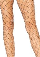 Indescent Rhinestone Net Tights Os Blk