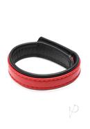 Strict Cock Gear Velcro Leather Ring Red