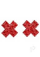 X Factor Nipple Jewel Stickers O/s Red