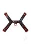 Leather O T Harness Blk/red Lg